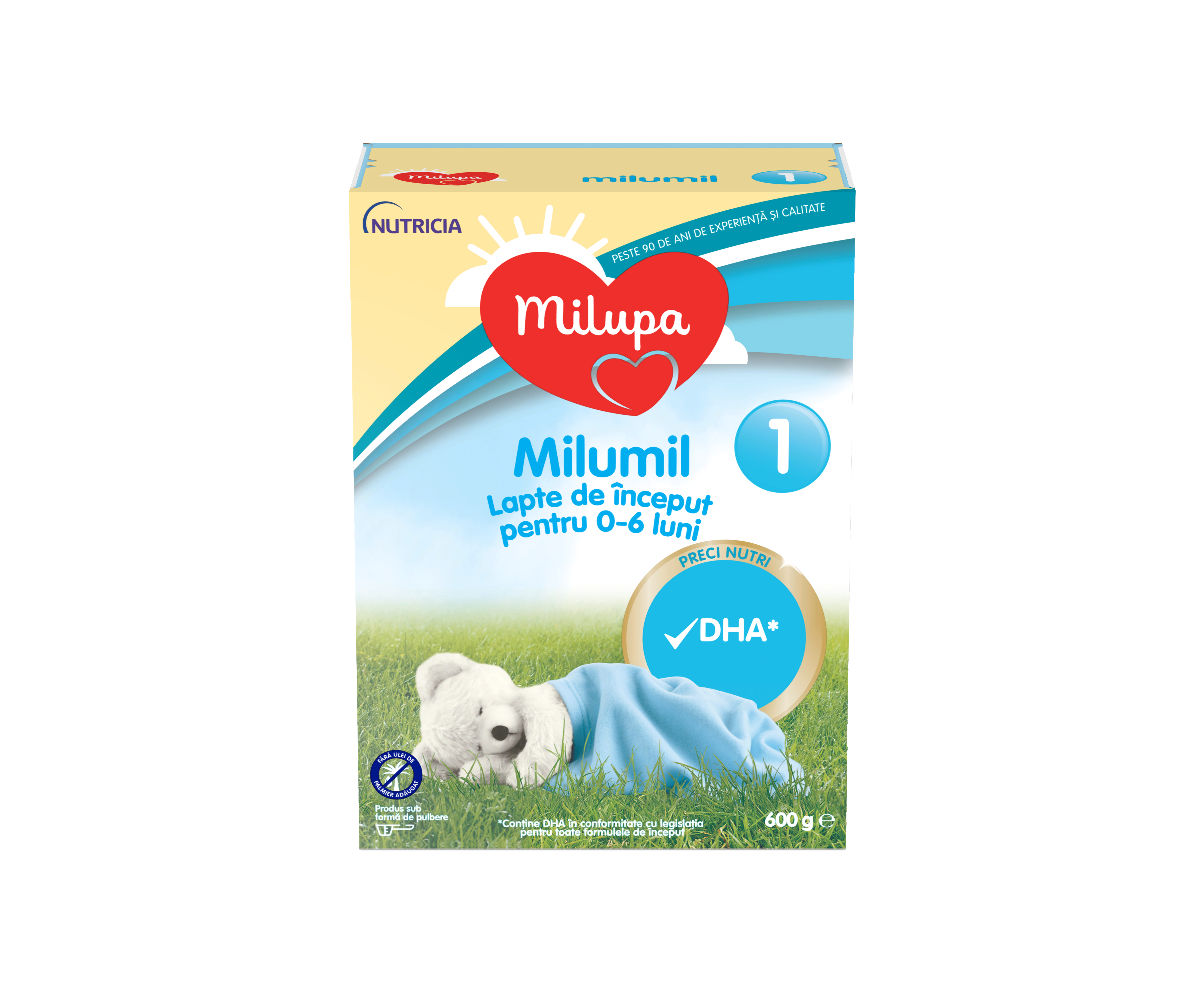 Lapte praf Milupa Milumil 1, 600g, de la 0-6 luni