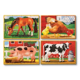 Set 4 puzzle lemn in cutie Animale domestice Melissa and Doug - 1
