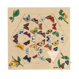 Triama - Puzzle 24 piese cu fluturi - Educo - 1