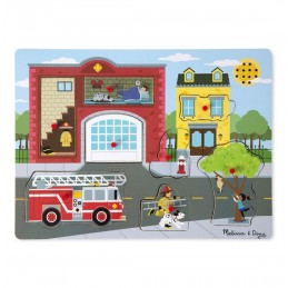Puzzle cu sunete Brigada de pompieri Melissa and Doug - 1