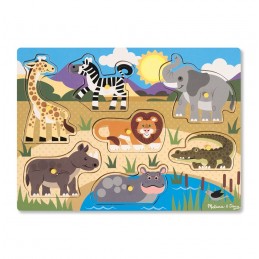 Puzzle din lemn Animalele safari - 1