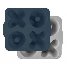 Set Recipiente de gatit Minikoioi, 100% Premium Silicon – Deep Blue / Powder Grey