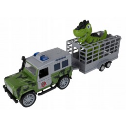 Masina de teren Jeep MalPlay cu remorca si dinozaur - 1
