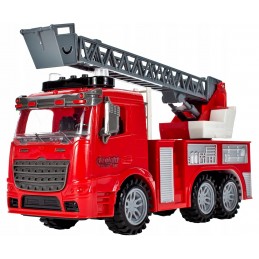 Masina pompieri Malplay, cu scara extensibila, interactiva, cu sunete si lumini - 1
