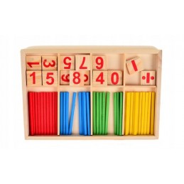 Set educativ „Invata sa numeri si sa calculezi cu ajutorul betisoarelor colorate” - 1