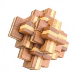 Puzzle de logica 3D din bambus, Ananas - 1