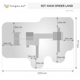 Complex de joaca din lemn Fungoo Maxi set SPIDER LAND