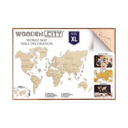 Harta lumii puzzle 3D de perete (XL) - 16