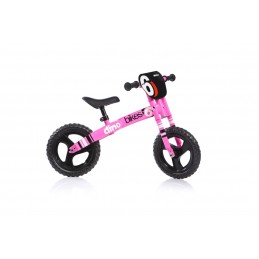 Bicicleta fara pedale Balance bike Runner Roz neon Dino Bikes cu roti de 12”( fara cutia originala)