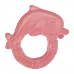 Inel de dentitie cu gel 3L+ Delfin roz Sunny baby - 1