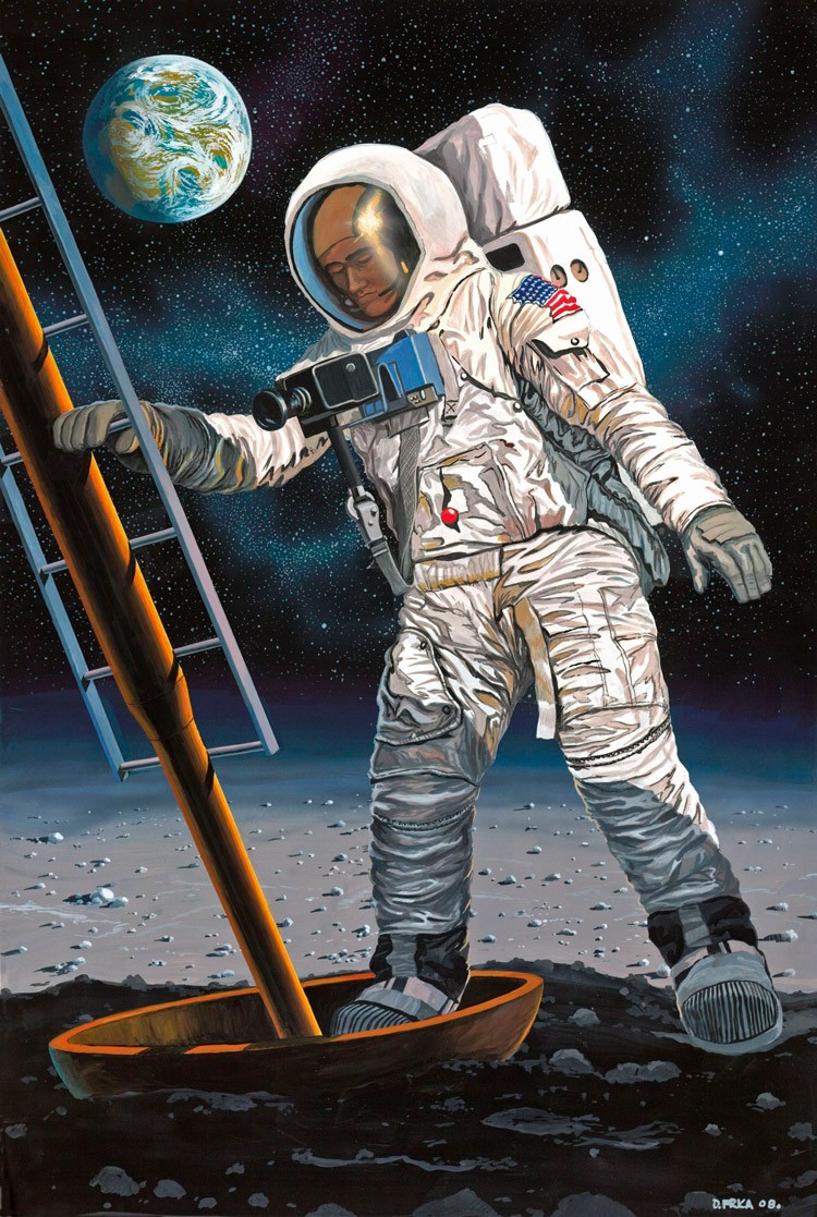 Astronaut pe Luna Apollo 11 orasuljucariilor.ro