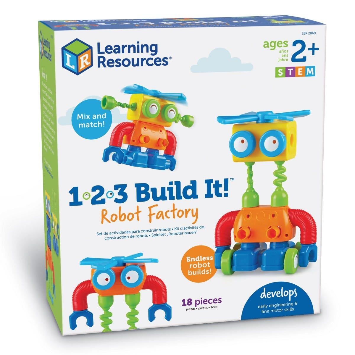 Hai sa construim – 1, 2, 3 Robotel colorat Learning Resources