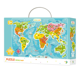 Puzzle - Continentele lumii (100 piese), Dodo