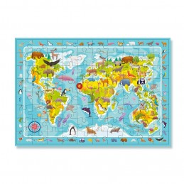 Puzzle - Harta animalelor lumii (80 piese), Dodo