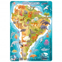 Puzzle cu rama - America de Sud (53 piese), Dodo