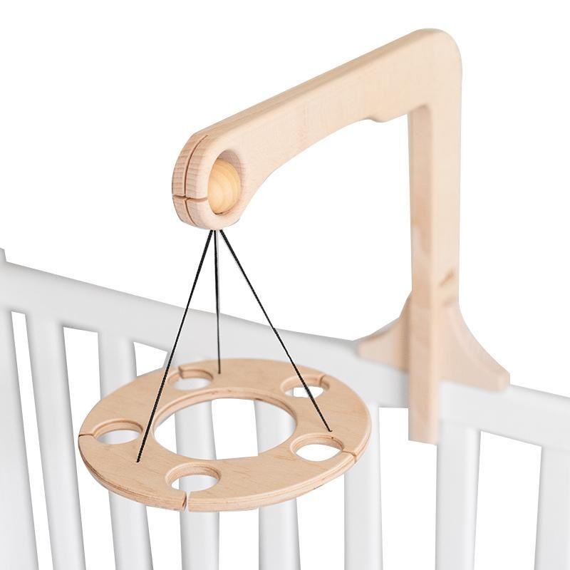 Carusel Montessori din lemn pentru patut bebelusi, Mobbli Mobbli