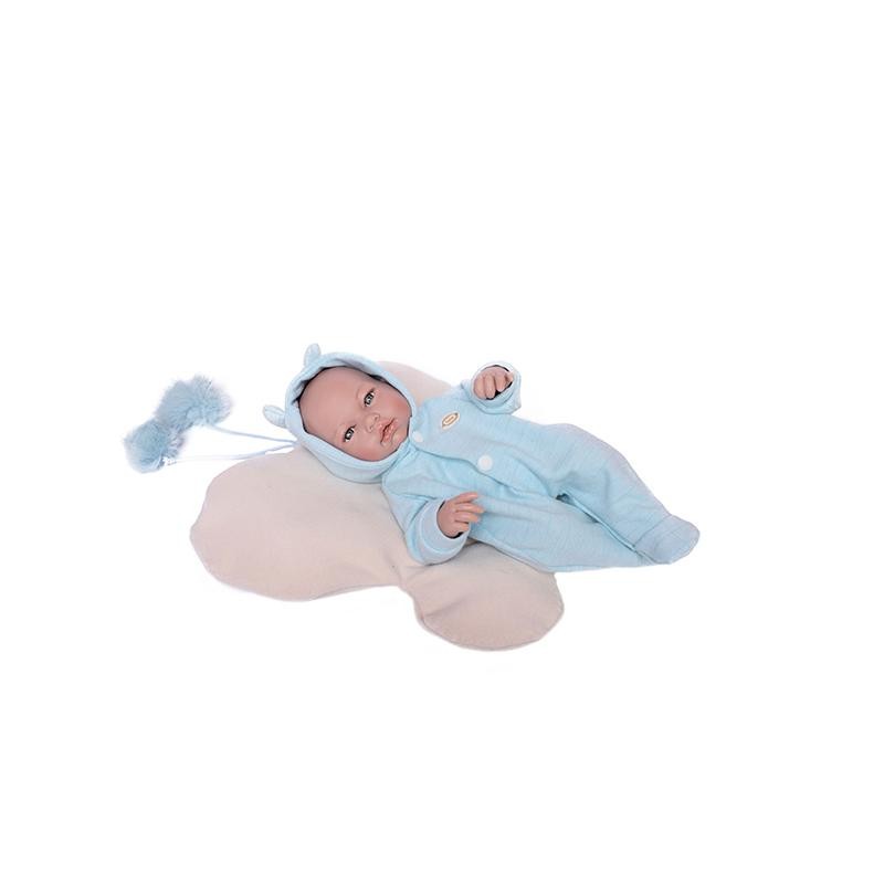 Papusa bebelus nou nascut Jaime, cu pijamale albastre, 36 cm, +3 ani, Guca Guca