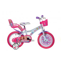 Bicicleta copii 16" - Barbie la plimbare -RESIGILATA
