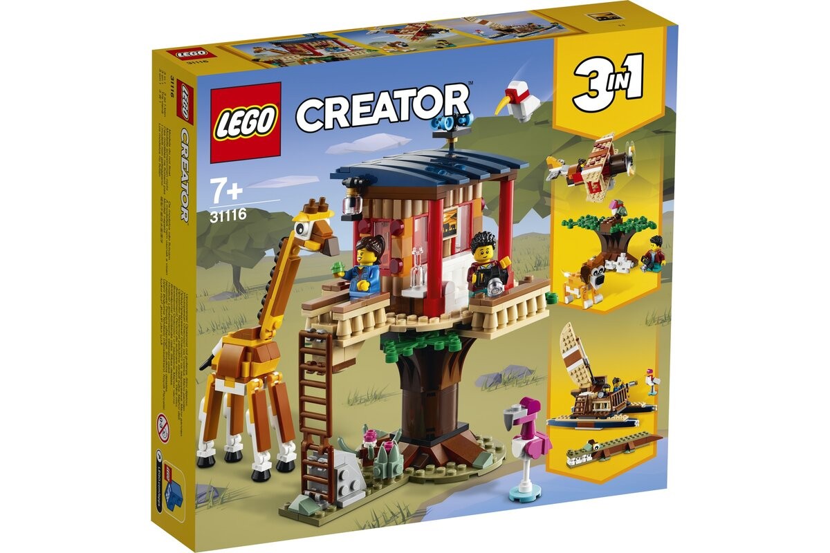 LEGO CREATOR CASUTA IN COPAC CU ANIMALE SALBATICE IN 31116